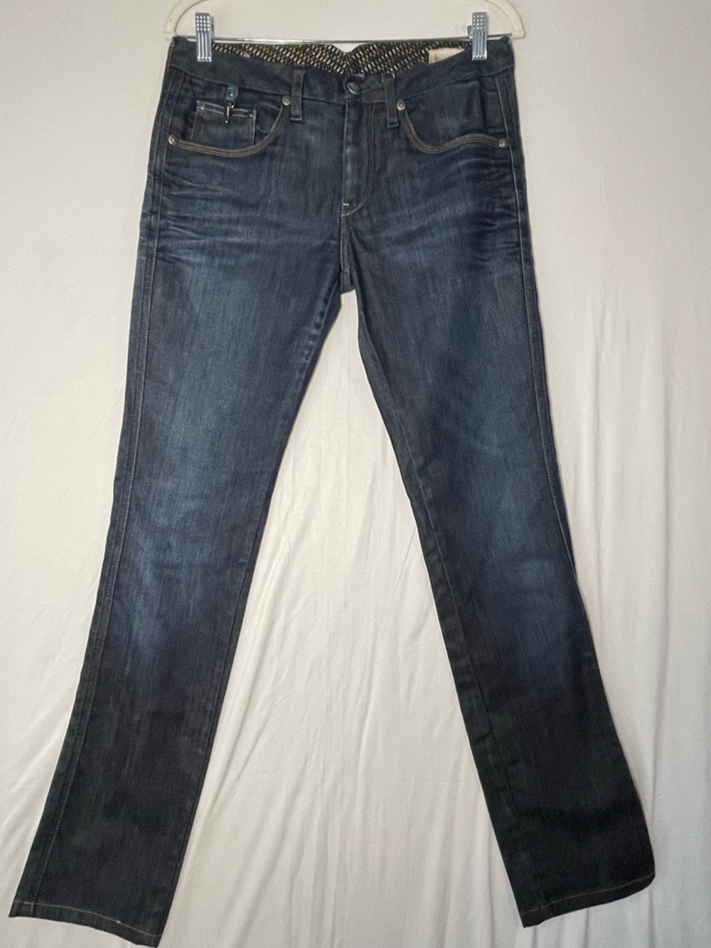 Replay We Are Replay Giusta Jeans Womens 30 Dark Wash Horsebit Detail Denim